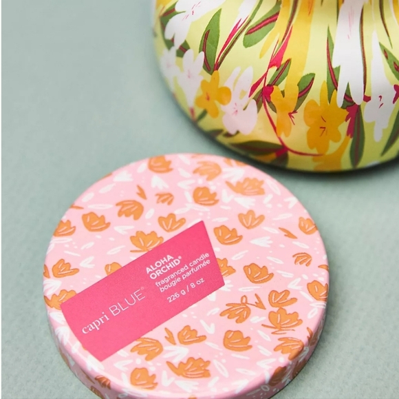 ❤️BUY 5 GET 3 FREE Aloha Orchid Pattern Play Petite Jar Capri Blue 8oz - Picture 4 of 10